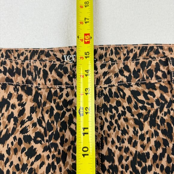 Terra & Sky Womens Straight Stretch Brown Black Leopard Denim Jeans Plus 24W NWT - Picture 8 of 10